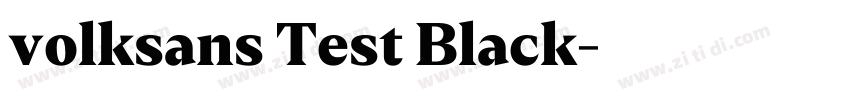 volksans Test Black字体转换